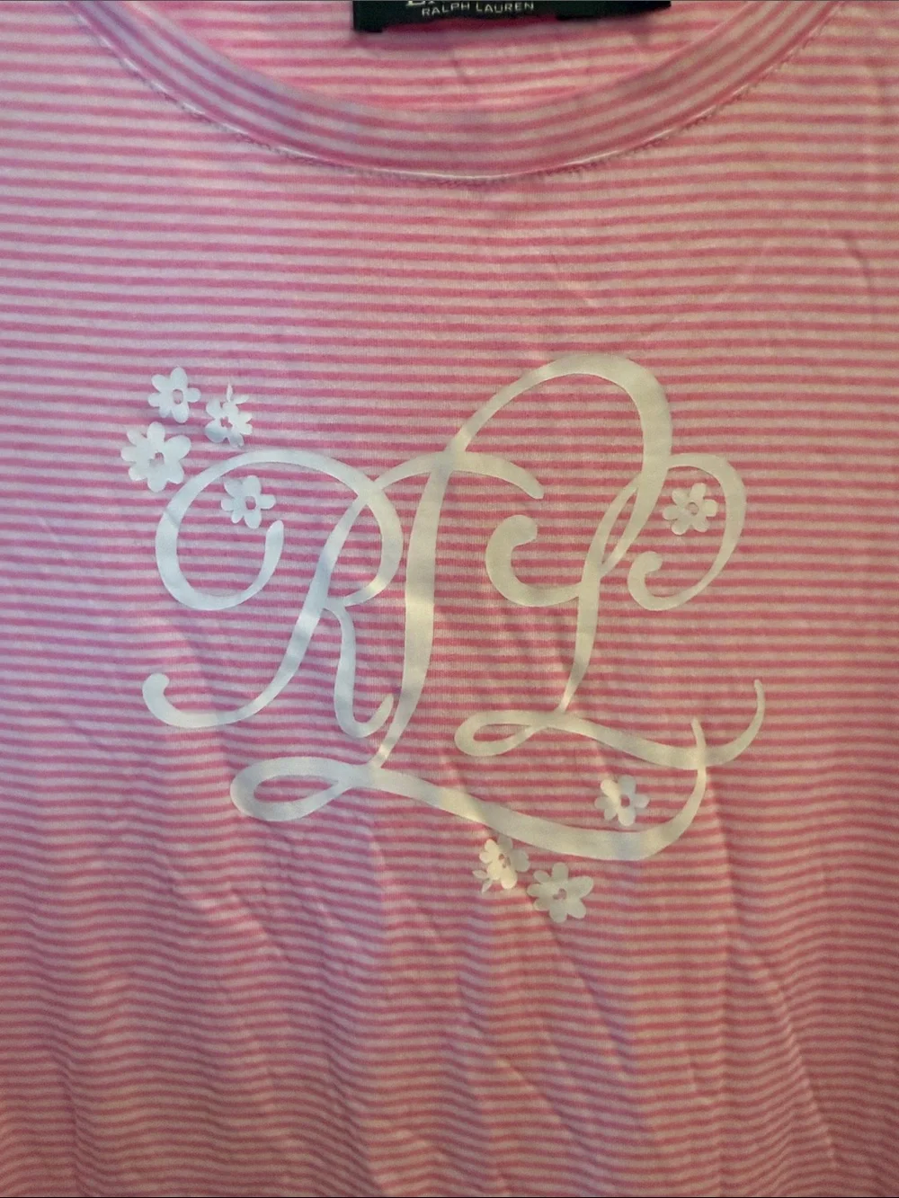 Lauren  Ralph Lauren Pink Striped Short Sleeve women’s nightgown S